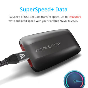 ANDNOVA USB 3.1 Gen2 Cable 3.3 ft